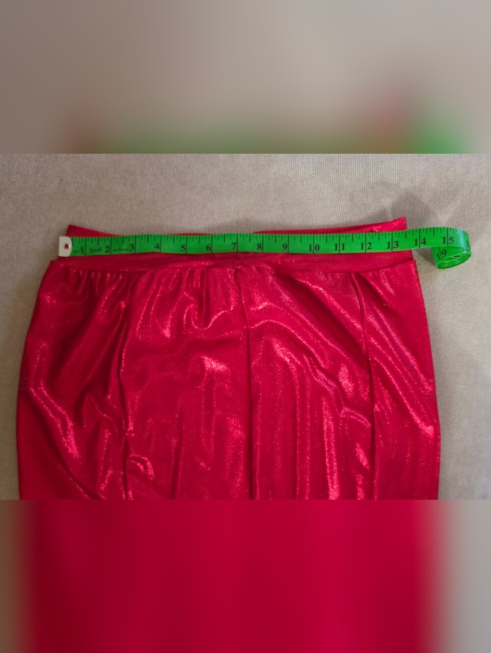 Elegant Sparkly L. Rose Designs Red Women's Bellydance Costume Set - Picture 12 of 13